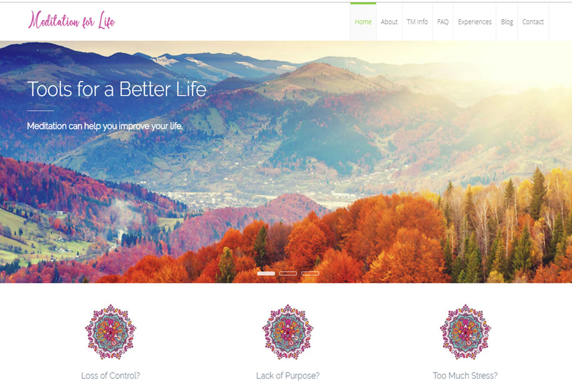 Meditation for Life site After Meditation for Life site After