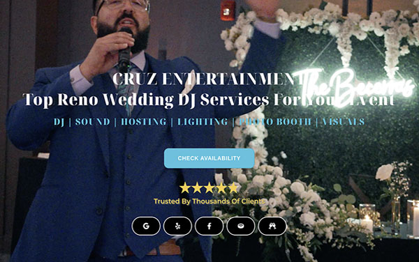 Cruz Entertainment Wedding DJ